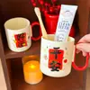 Vasos de lavado de alta calidad y estéticamente agradables para uso doméstico, vasos festivos para enjuague bucal, vasos para la buena suerte y la prosperidad, y vasos para cepillarse los dientes para estudiantes y parejas.