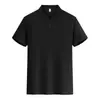 Camisa Polo Verano 2025 Fresca Transpirable Color Sólido Cuello Camisero Popular Manga Corta Camiseta Unisex Versátil Superior