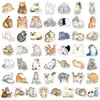 50 pegatinas de acuarela de gato lindo de compra directa transfronteriza, pegatinas adorables de gato mascota para vasos de agua, agendas, tabletas, pegatinas de PP impermeables
