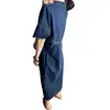 Vestido de Mezclilla Lavada Casual Retro Francés para Mujer en Verano, Vestido Adelgazante y Elegante para Figura de Pera