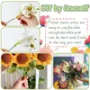 Alambre floral con recubrimiento verde de 2 mm No. 2 accesorios DIY de 40 cm para flores de jabón, rosas, flores artificiales