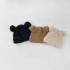 Gorro de lana para bebé coreano, bonito gorro de punto con orejas de oso para otoño e invierno, gorro de bebé coreano de moda.