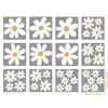 Pegatinas de pared bohemias, decoración de pared, pegatinas de pared de PVC para habitación infantil, pegatinas para ventanas, pegatinas de margaritas, papel tapiz para dormitorio
