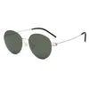 Gafas de Sol Ligeras de Metal con Montura Fina Anti-UV y Patillas Flexibles para el Viaje Diario Wm21016