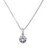 Collar con colgante de gota de agua geométrica simple de quilates de lujo ligero estilo ins para mujer, cadena de clavícula elegante, estilo fresco de celebridades de Internet, joyería