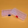 Pequeno 15-grade transparente plástico removível joias armazenamento e classificação caixa de medicina agulha cosmética e linha de pesca material de armazenamento caixa de armazenamento