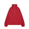 ZA Comercio Exterior Transfronterizo 2026 Nuevo Top con Cuello Medio Cremallera para Mujer Color Sólido Hombro Caído Manga Larga Holgado Casual Versátil Sudadera con Capucha