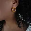 Brincos Personalizados de Zircônia Cristal Irregular, Brincos Novos Tendência e Estilosos, Não Desbotam, Brincos Versáteis para Mulheres, Joias Transfronteiriças