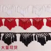 Encaje de Borla Tejido a Mano Encaje de Flecos Triangulares Pequeños Accesorios para Disfraces de Danza Latina