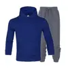 Suministro directo de fábrica otoño e invierno marca de moda para hombre suéter traje de suéter para hombre con capucha suéter más terciopelo para parejas suéter de color liso