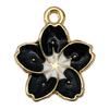 Misture 20 gotejamento óleo preto DIY acessórios de joias amor flor nota chave pingente colar brincos pingente
