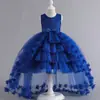 Vestido de Princesa Sem Mangas com Tutu para Meninas Amazon Europeu e Americano Vestido para Florista Casamento Apresentação de Palco Tutu de Tule