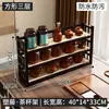 Prateleira de Exibição Antiga para Desktop Suporte para Xícara de Chá Prateleira de Armazenamento Sala de Chá Madeira Maciça Estilo Chinês Mesa de Chá Armário de Chá Prateleira de Exibição em Camadas Rack de Armazenamento para Enfeites