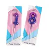 Vela de Cumpleaños Digital con Gradiente Galaxy Decoración para Pastel Enchufe Fiesta Infantil Cielo Estrellado Digital Niños Niñas Vela