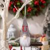 Gnomo de Letra DIY Pingente Pequeno Boneca Sem Rosto Pingente de Árvore Papai Noel Pingente de Boneca de Letra Tricotada Bordado Elétrico