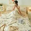 Colcha de Aire Acondicionado 100% Algodón Personalizada Colcha de Algodón Puro Relleno de Colcha Colcha de Verano Lavable a Máquina Colcha Fresca de Verano Juego de Cuatro Piezas Colcha de Algodón para Dormitorio Verano