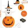 Abóbora Fantasma Dobrável Brilhante Decoração de Halloween para Exterior Adequada para Casa Interior e Exterior Pátio Varanda Decoração de Festa