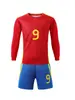 Conjunto de Uniforme de Fútbol de Manga Larga para Niños Más Vendido Transfronterizo, Conjunto Personalizado de Uniformes Profesionales de Competición y Entrenamiento para Niños