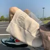 Pantalones Cortos Deportivos de Gamuza con Estampado de Letras para Hombre, Verano, Estilo Americano, Casual, Color Sólido, Modernos, High Street, Corte Holgado, Pantalones de Cinco Puntos