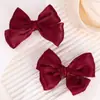 Set de Pinzas para el Cabello de Color Sólido Brillante con Lazo para Niñas, Venta Caliente Transfronteriza, Estilo Lolita Escolar, Accesorios para el Cabello de Niña 4708