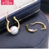 Accesorios diy tachuelas de plata de ley 925 hebilla de oreja anillo de oreja de dos clavos pendientes de perlas pendientes pendientes material chapado en platino
