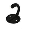 Gancho para ropa de aleación de zinc al por mayor de fábrica Gancho trasero para puerta de baño, cocina, dormitorio Gancho individual redondo negro Accesorios de ferretería