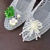Zapatos de Cristal Coreanos para Mujer, Zapatos de Gel Transparentes de Punta Fina, Accesorios de Alta Gama, Decoraciones de Zapatos DIY, Flores Desmontables para Zapatos