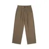 Nanxia Disguise 2025 Otoño Nuevo Retro Americano Casual para Viajes Casuales Sueltos Pierna Ancha Cordón Caída Pantalones