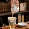 Juego de té Kung Fu de porcelana blanca Dehua, juego completo de alta gama para uso doméstico, caja de regalo para eventos, regalo corporativo para empresas, recuerdo