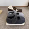 Zapatos de Moda Franceses Mary Jane de Piel para Mujer 2026 Invierno Nuevo Estilo Ropa de Exterior Calidez con Felpa Oculta Tacón Boca Baja Zapatos de Algodón