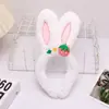 Tiara de Pelúcia Desenho Animado Estilo Lina Belle Star Dew para Meninas Orelhas de Coelho Fofas Faixa de Cabeça Peluda Atacado