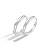 Anillo de Pareja Mobius Foot Plata 999 Moda para Hombre y Mujer Anillo Estilo Joker Anillo Qixi Ins Anillo Escarchado