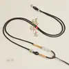 Cordón con Colgante de Jade Hetian Tejido a Mano Colgante de Ágata y Jade Ajustable Cordón de Collar con Colgante de Pixiu de Jade Venta al por Mayor