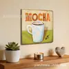 Arte de pared de metal estilo vintage para decoración de bar, letrero de hojalata, 20/30 cm, diseño de ilustración de taza de café