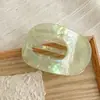 Nuevo Pinza para el Cabello de Lujo con Forma de Concha para la Parte Posterior de la Cabeza, Pinza Curva Grande de Acetato con Abalón para Cabello Grueso