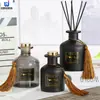 Botella de Aromaterapia Negra Mate Barriga Grande Botella Difusora con Varilla de Aromaterapia Botella Vacía de Moda Sin Llama Botella de Aromaterapia de 100 ml Botella Sola Transfronteriza