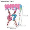 Serie de gran éxito transfronterizo decoración fiesta de cumpleaños cajas de palomitas de maíz pollo de dibujos animados vasos de papel para palomitas de maíz cajas de empaque para papas fritas suministros
