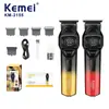 Máquina de Cortar Cabelo Kemei Modelo Novo Elétrica Km-2155 Aparador de Pelos para Uso Profissional com Display Digital para Styling de Cabeça de Óleo e Raspagem, Atacado