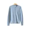 Cárdigan de punto fino de lana 100% de alta gama para mujer, cuello redondo, abotonado, corte holgado, casual, versátil, chaqueta pequeña elegante