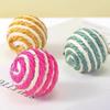 Pelota de Sisal para Gato Juguete de Autoestimulación Juguete para Gato Mascota Pelota para Masticar Pelota Rodante de Sisal Molienda de Dientes Resistente a Mordidas Tamaño Pequeño 4cm