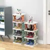 Zapatero Plástico Estante de Almacenamiento para Casa de Alquiler Sala de Estar Entrada Multicapa Plegable Desmontable Zapatero Plegable