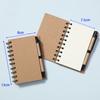 Bloco de Notas de Papel Kraft Transfronteiriço com Páginas em Branco, Design de Caderno com Espiral, Impressão de Logotipo Personalizado, Personalização de Caderno Atacado