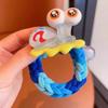 Cuerda para el pelo de cabeza de caricatura infantil de Bob Esponja diadema para el pelo de niñas anillo para el pelo de alta elasticidad bola dulce para la cabeza de niña pequeña