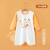Camisón de manga larga para bebé, mono de algodón puro para bebé, ropa de casa, pijamas para niños y niñas, camisón antipatadas con protección abdominal