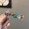 Exquisita pinza para el pelo de estilo coreano con cristal, pinza de pico de pato para flequillo de frente, pasador de moda de alta gama, pinza para patillas laterales, accesorio para el pelo