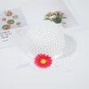 Conjunto Chapéu Infantil de Verão Girassol e Bolsa Palha Chapéu de Sol ao Ar Livre Moda Respirável Chapéu de Praia
