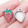 20 Estilos de Pingentes de Frutas com Gotejamento de Óleo (Morango, Cereja, Uva) Feitos de Liga de Zinco para Chaveiros, Pulseiras, Colares e Acessórios de Joias DIY