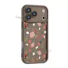 Tendencia en TikTok, funda de teléfono iPhone 18PM floral fresca y delicada, hecha en fábrica, con borde elevado para protección mejorada de la cámara, carcasa blanda