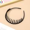 Faixa de Cabelo Feminina Simples Fosca Estilo Coreano Qiyue Acessórios de Cabelo Cor Sólida Versátil Dentada Antiderrapante Franja Pressionada Cabelo Quebrado Faixa de Cabelo Verão