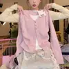 Conjunto Juvenil de Dos Piezas con Parches y Botones Estilo Coreano, Camiseta de Manga Larga para Mujer, Nuevo Estilo Dulce de Nicho para Primavera y Otoño, Top Corto